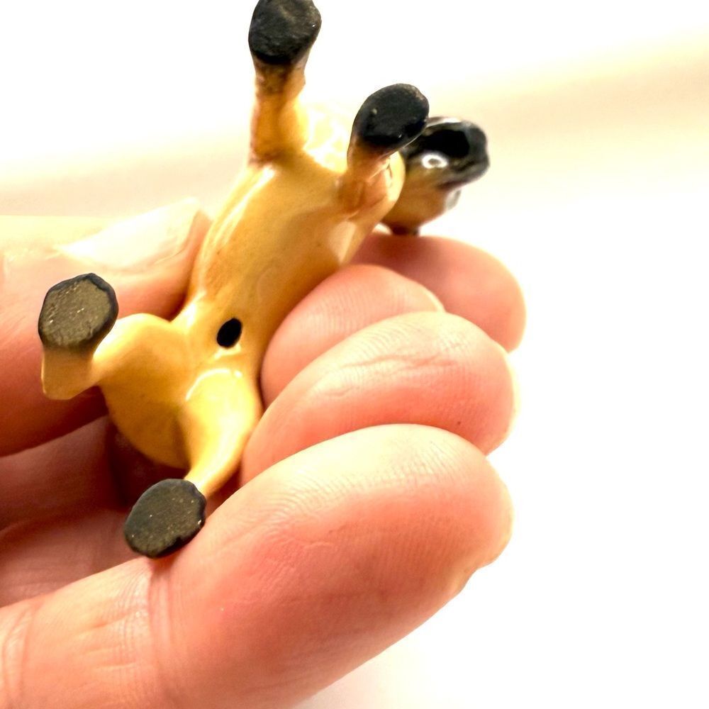 Vintage Miniature Retired Hagen-Renaker Brown Boxer Dog Figurine - Made In USA - Picture 5 of 6